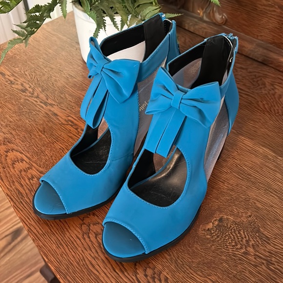 Shoes - Brand new blue booties! Never worn.